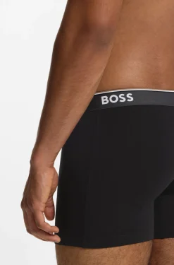 Three-pack of stretch-cotton logo-waistband boxer briefs