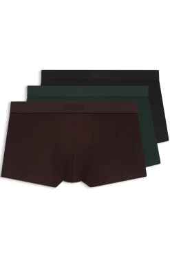 Three-pack of stretch-cotton trunks with logo waistbands