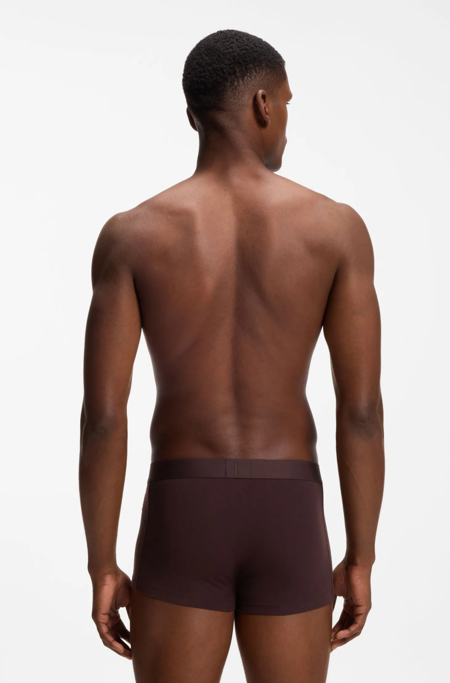 Three-pack of stretch-cotton trunks with logo waistbands