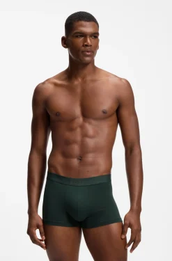 Three-pack of stretch-cotton trunks with logo waistbands