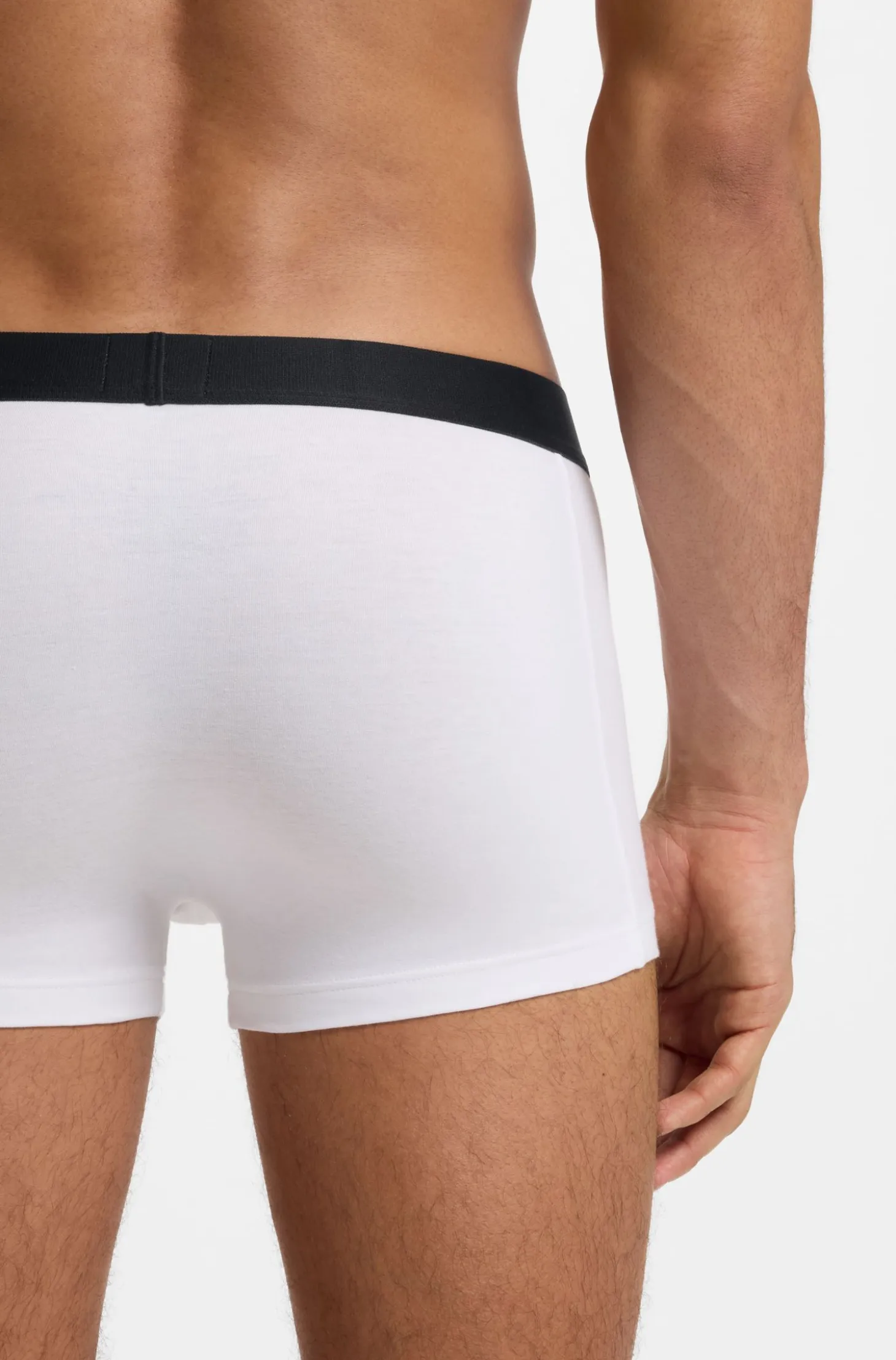 Three-pack of stretch-cotton trunks with logo waistbands
