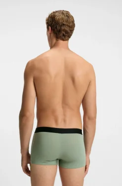 Three-pack of stretch-cotton trunks with logo waistbands