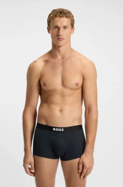 Three-pack of stretch-cotton trunks with logo waistbands