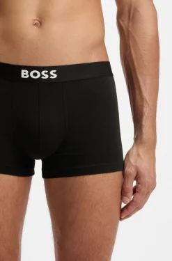 Three-pack of stretch-cotton trunks with logo waistbands