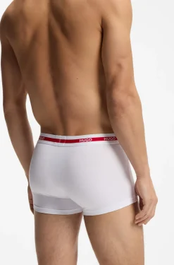 Three-pack of stretch-cotton trunks with logo waistbands