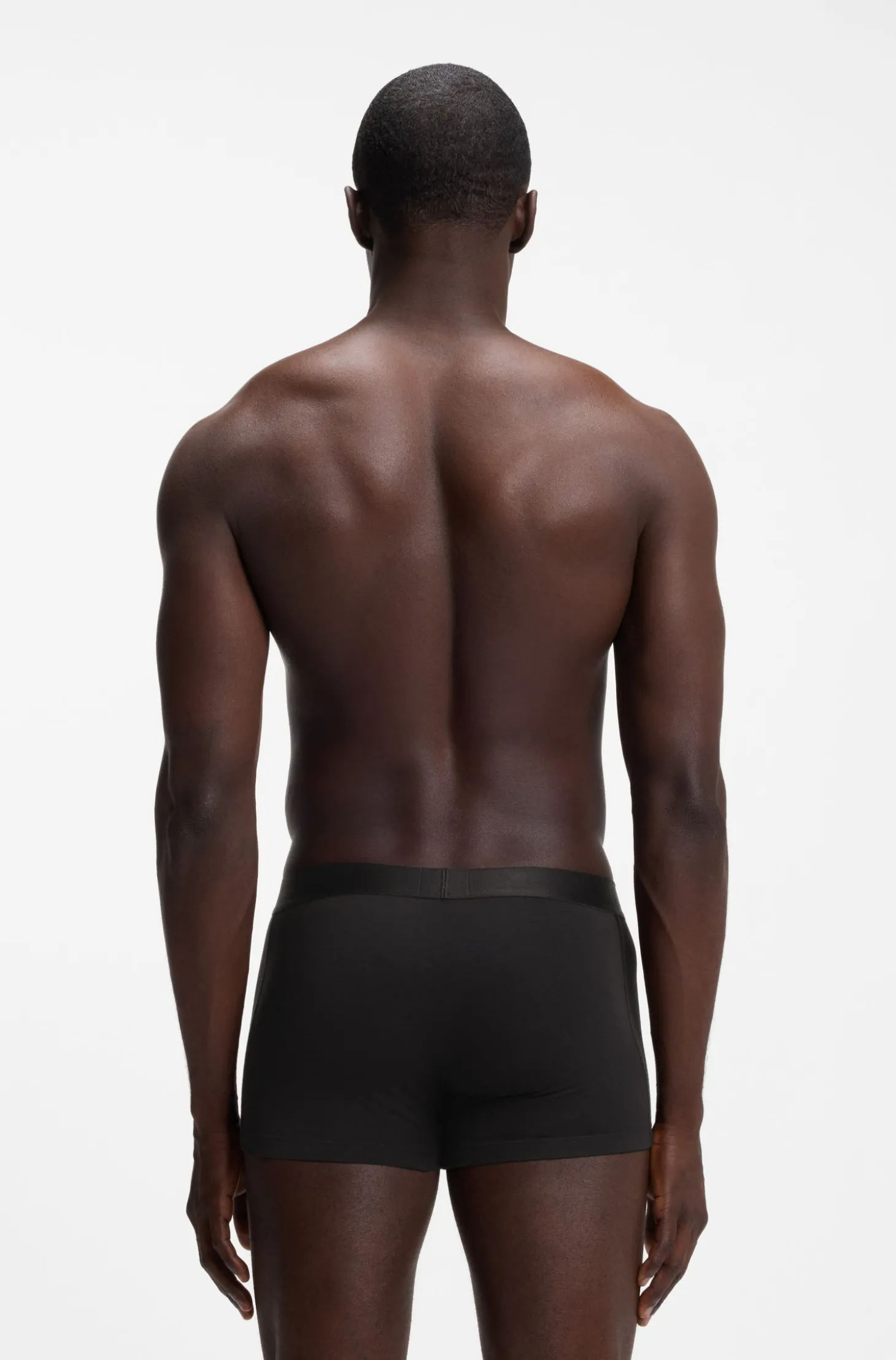 Three-pack of stretch-cotton trunks with logo waistbands