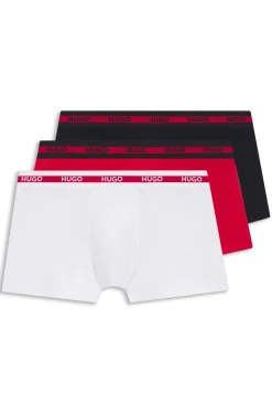 Three-pack of stretch-cotton trunks with logo waistbands