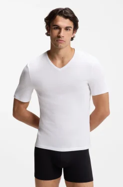 Three-pack of V-neck underwear T-shirts in cotton