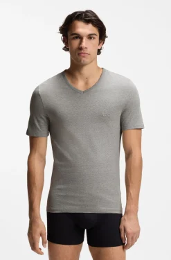 Three-pack of V-neck underwear T-shirts in cotton