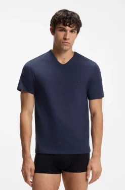 Three-pack of V-neck underwear T-shirts in cotton