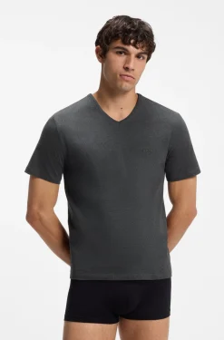 Three-pack of V-neck underwear T-shirts in cotton