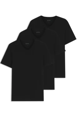 Three-pack of V-neck underwear T-shirts in cotton