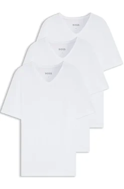 Three-pack of V-neck underwear T-shirts in cotton