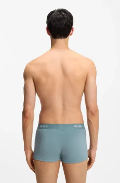 Three-pack trunks with jacquard logo waistband