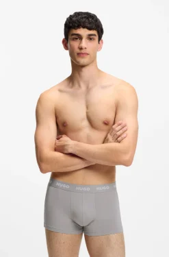 Three-pack trunks with jacquard logo waistband