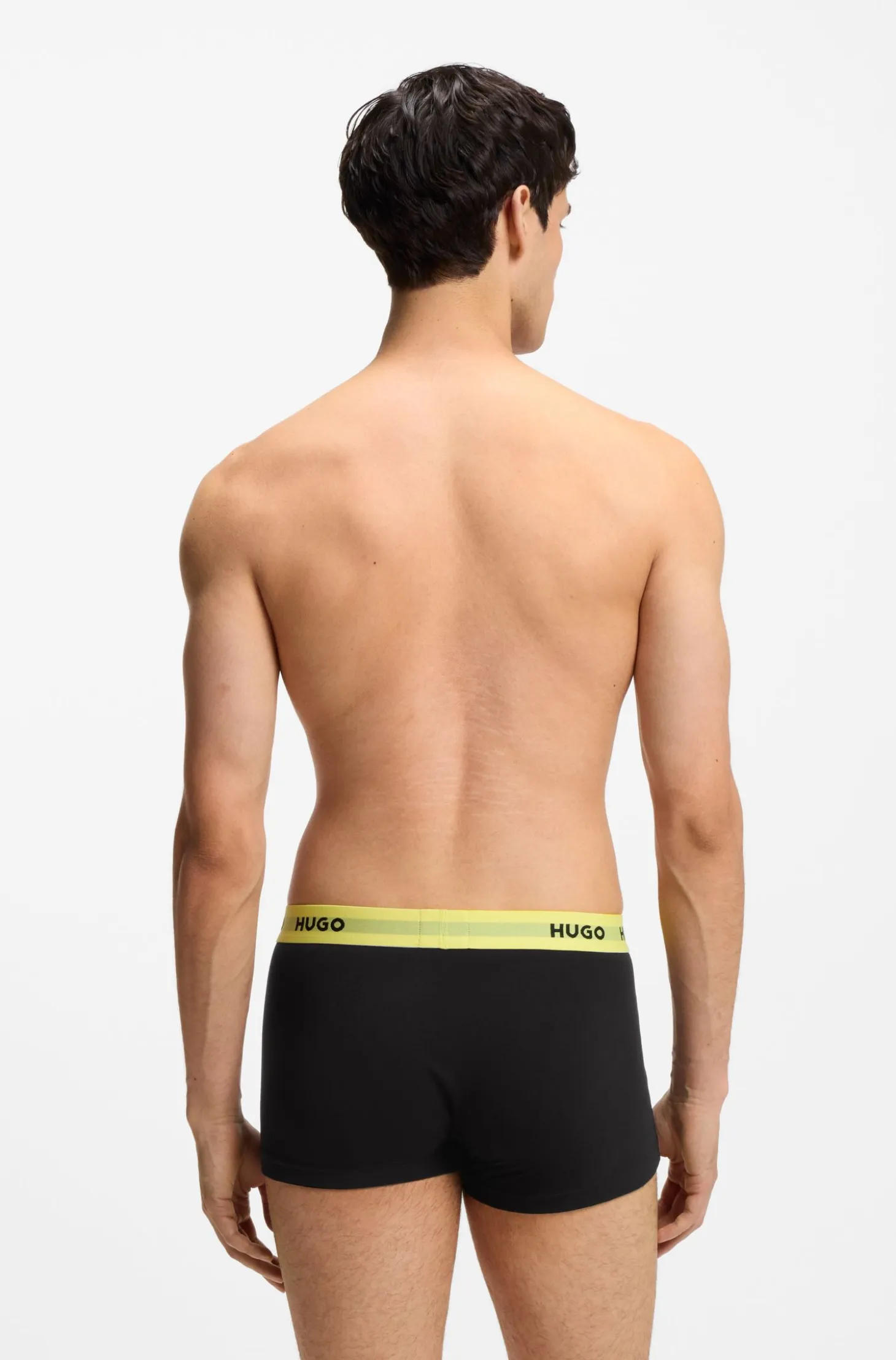 Three-pack trunks with jacquard logo waistband
