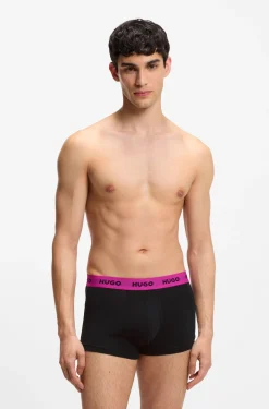 Three-pack trunks with jacquard logo waistband