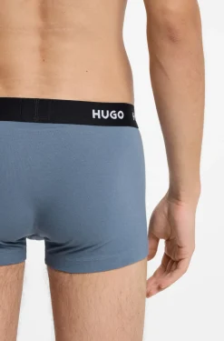 Three-pack trunks with jacquard logo waistband