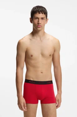 Three-pack trunks with jacquard logo waistband