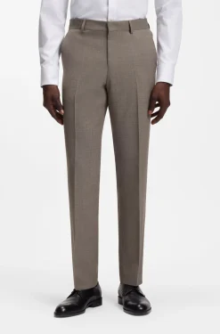 Three-piece regular-fit suit in virgin-wool serge