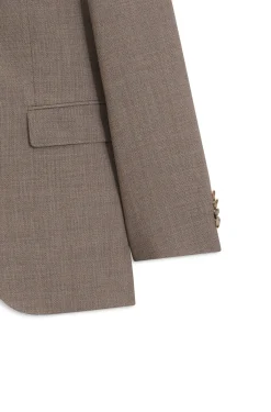Three-piece regular-fit suit in virgin-wool serge