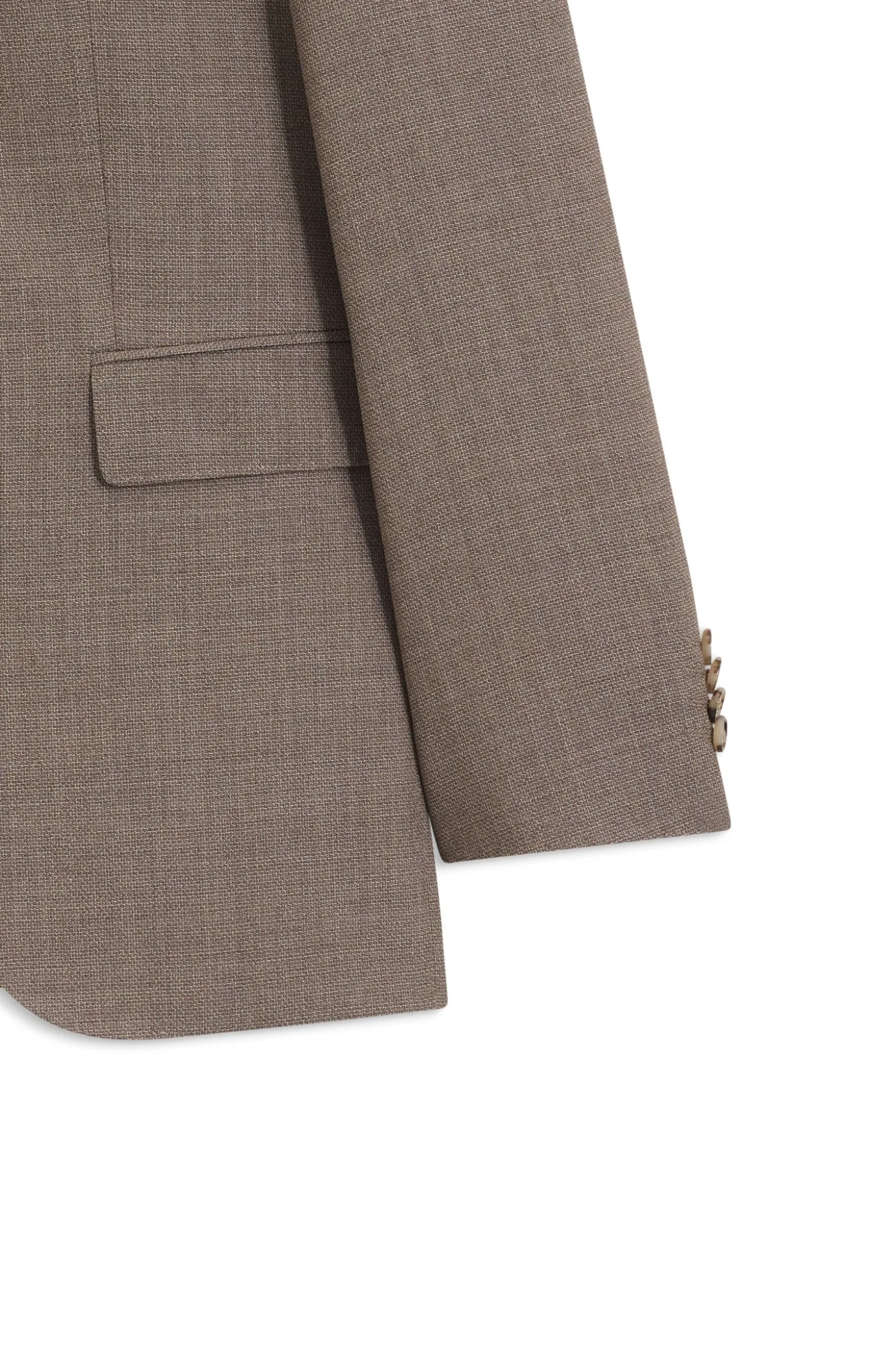 Three-piece regular-fit suit in virgin-wool serge