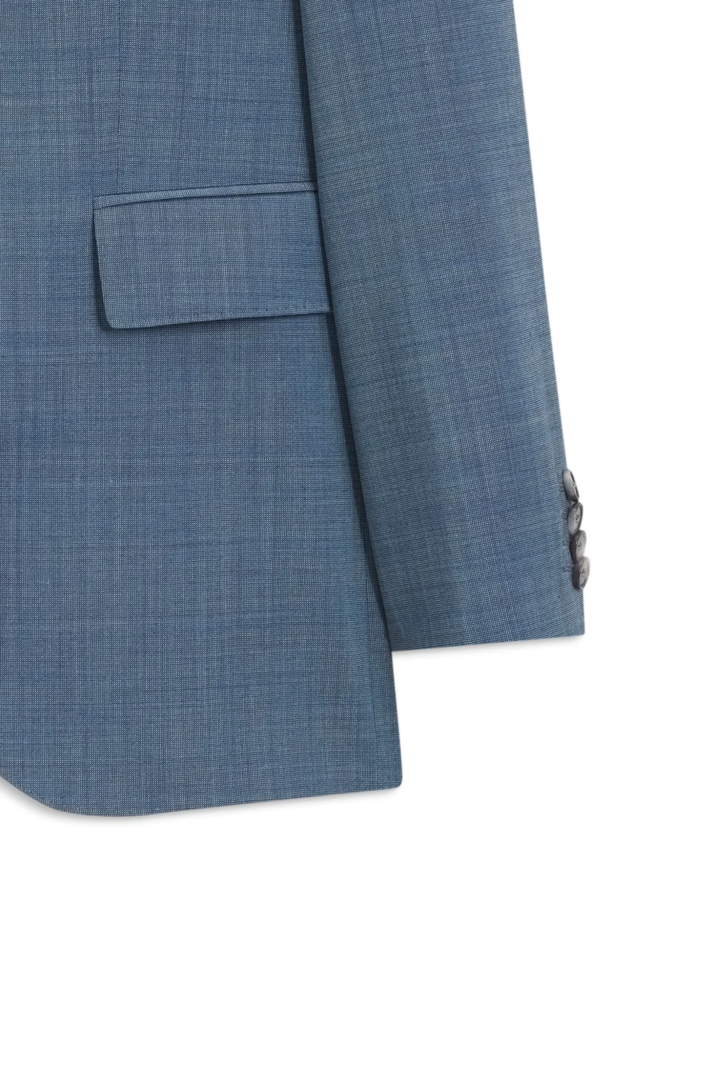 Three-piece regular-fit suit in patterned virgin wool