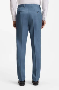 Three-piece regular-fit suit in patterned virgin wool