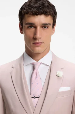 Three-piece slim-fit suit in virgin wool