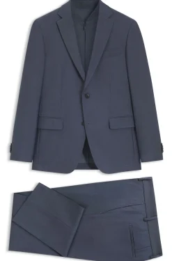 Three-piece slim-fit suit with zip-up waistcoat