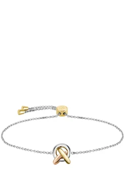 Three-tone bracelet with knot design