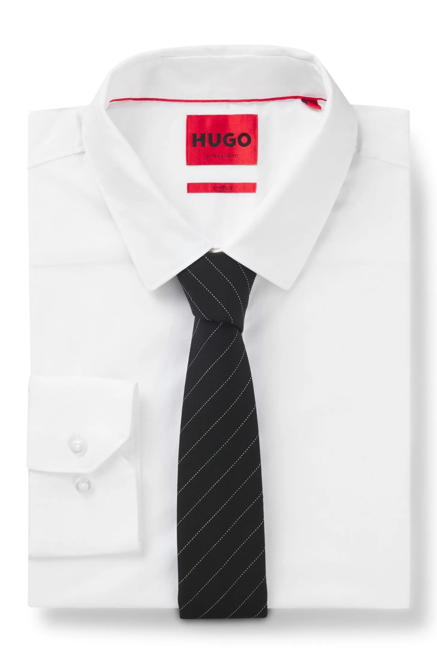 Tie with diagonal stripe