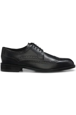 Timeless leather Derby shoes with brogue stitching