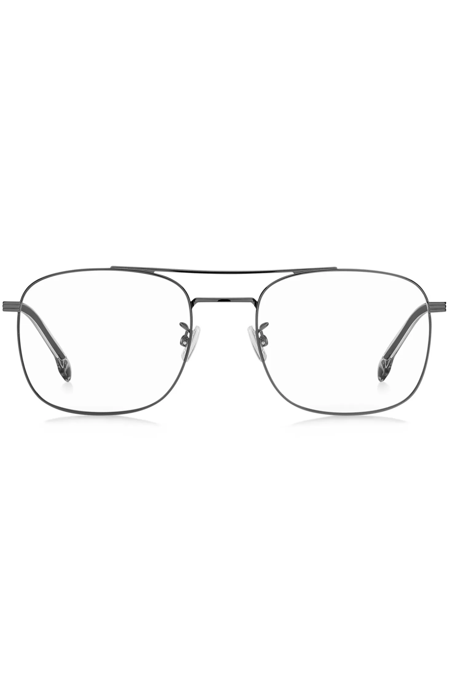 Titanium optical frames with double bridge
