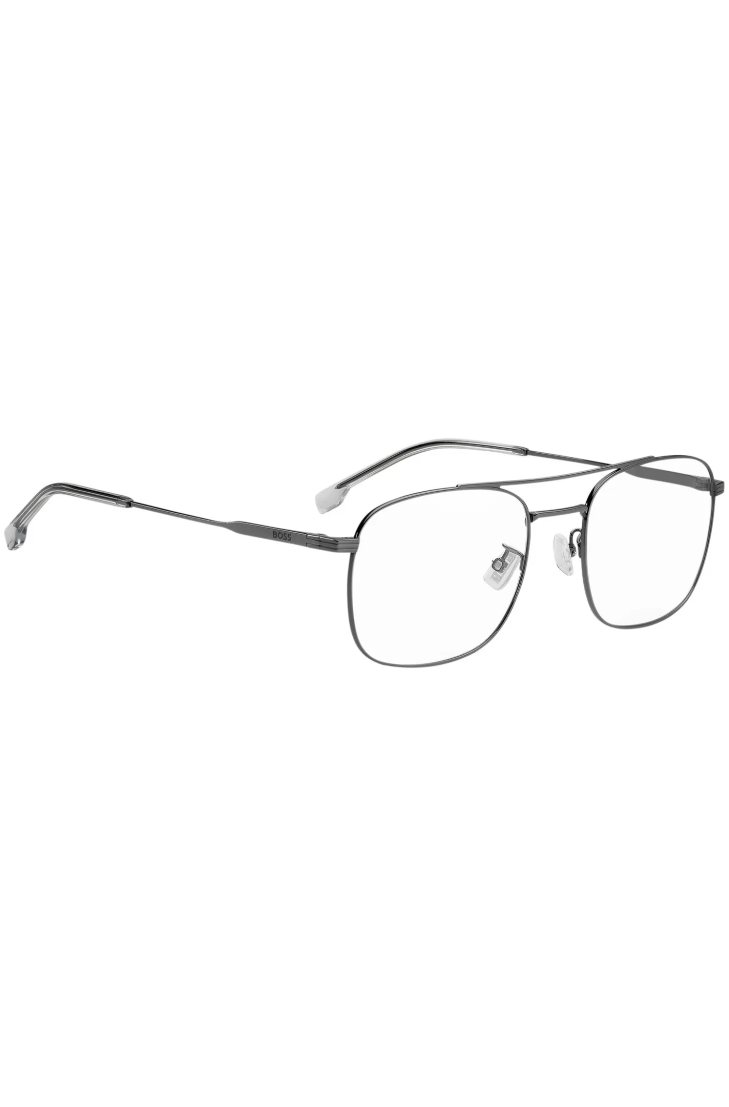Titanium optical frames with double bridge