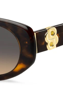 Tortoiseshell-acetate sunglasses with Double B monogram