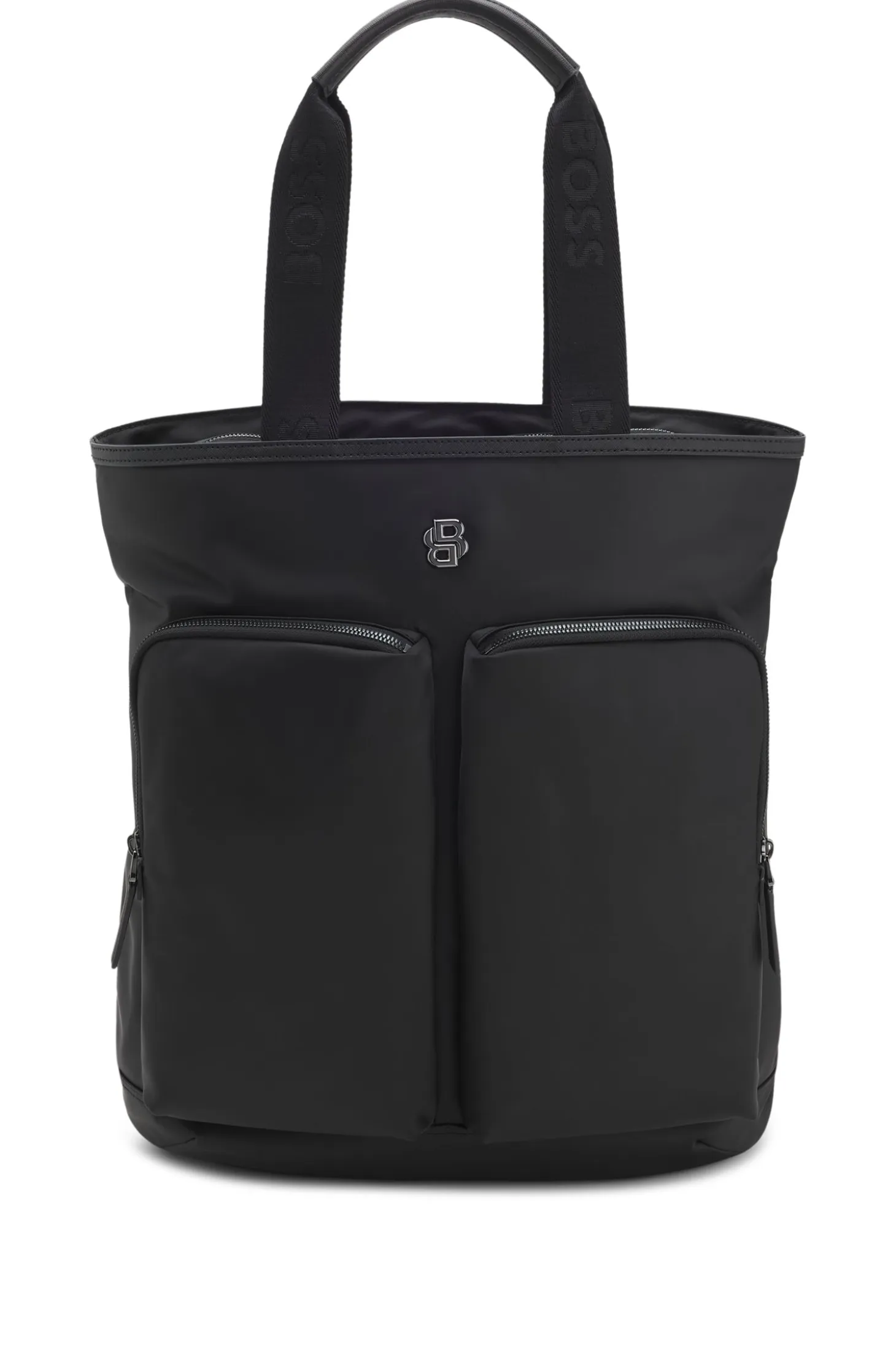 Tote backpack with Double B monogram trim