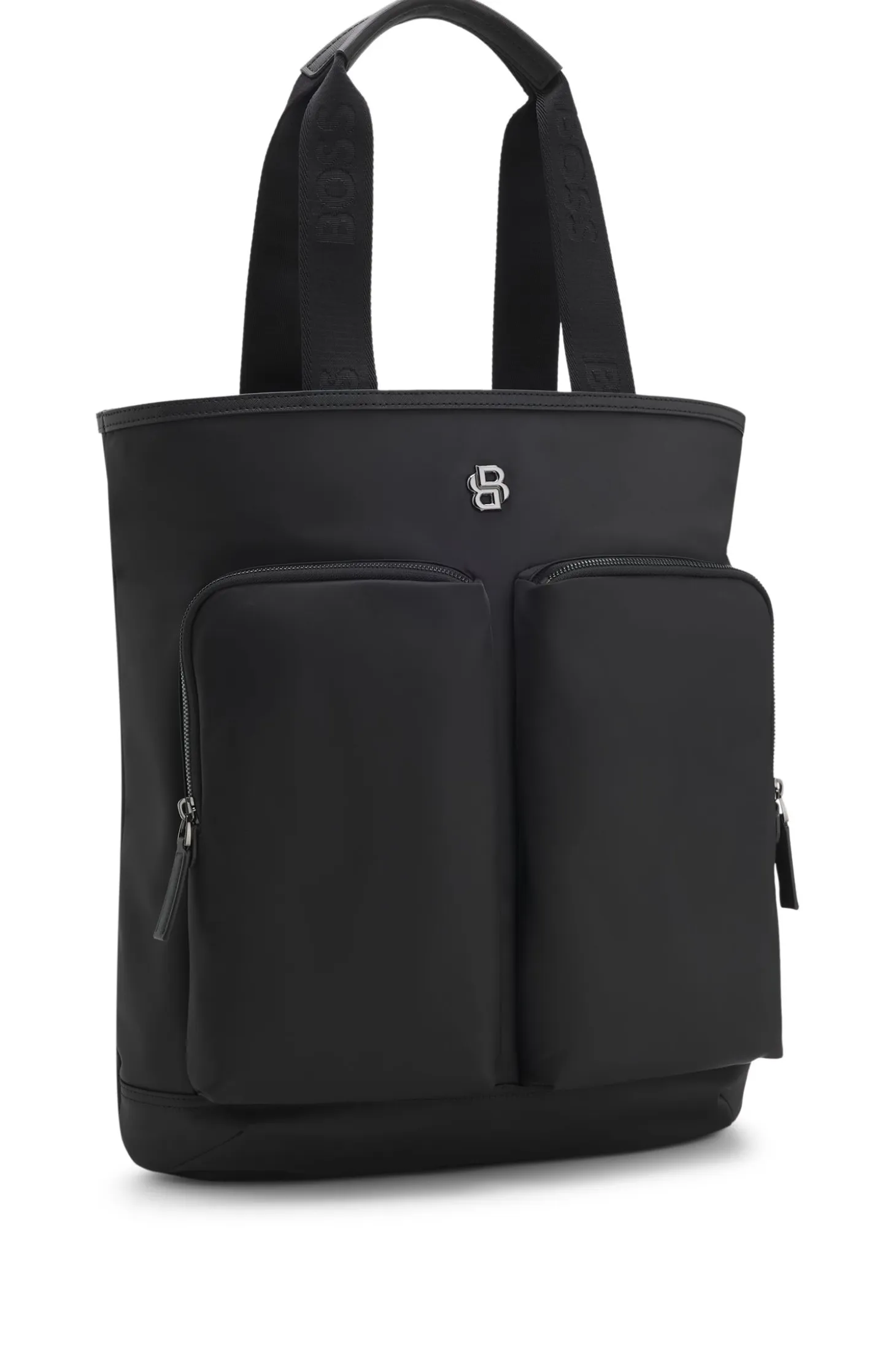 Tote backpack with Double B monogram trim