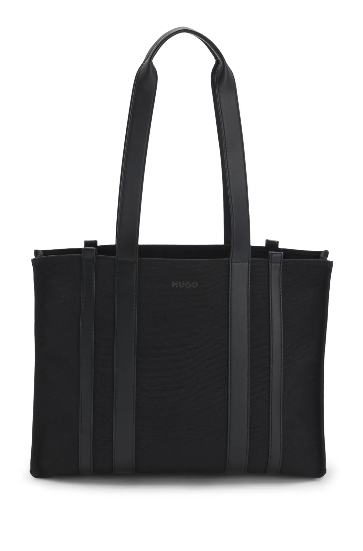 Tote bag with gold hardware and printed logo