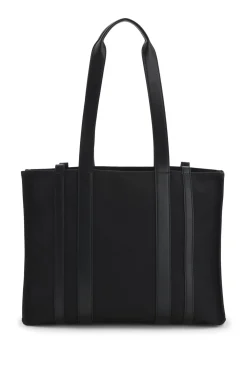Tote bag with gold hardware and printed logo