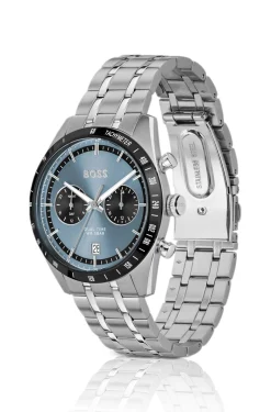 TOURMASTER Blue-dial watch with multi-link bracelet