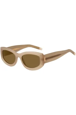 Translucent-acetate sunglasses with logo details
