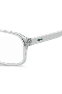 Transparent-acetate optical frames with green trims