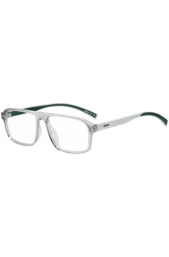 Transparent-acetate optical frames with green trims