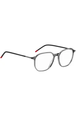 Transparent-acetate optical frames with branded temples