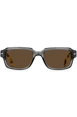 Transparent-acetate sunglasses with Havana detailing