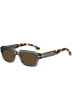 Transparent-acetate sunglasses with Havana detailing
