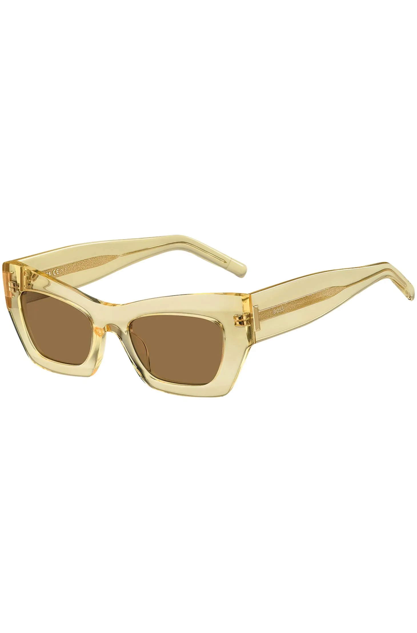 Transparent-acetate sunglasses with signature hardware