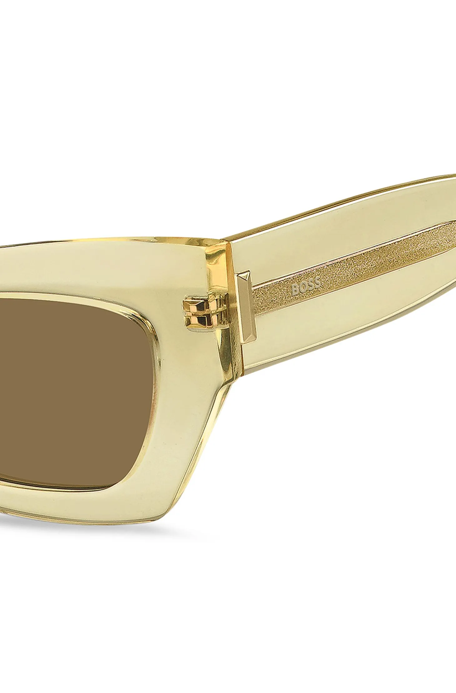 Transparent-acetate sunglasses with signature hardware