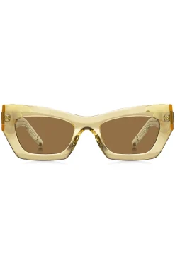 Transparent-acetate sunglasses with signature hardware